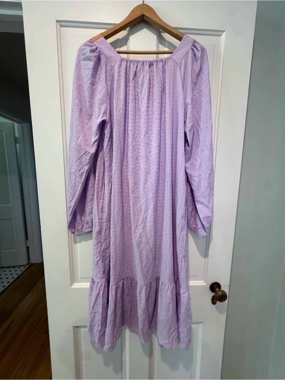 Dressed in LALA Lavender Dress with Peach Trim NWT size Small - Picture 8 of 11